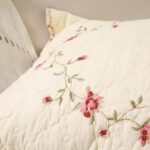 Qgzxw Quilted Embroidered Floral Pillow Covers - Image 5