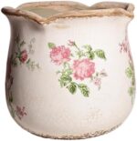 QGZXW Vintage Crackle Ceramic Plant Pot - Image 2