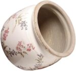 QGZXW Vintage Ceramic Planter 6.29in - Image 3