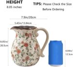 QGZXW Vintage Ceramic Rose Vase With Handle - Image 3