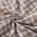 Qgzxw Taupe Plaid Ruffle Pillow Covers - Image 5