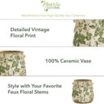 QGZXW Tuscan Floral Ceramic Vase 6.5in - Image 4