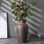 QGZXW Rustic Terracotta Farmhouse Vase 10.9 Inch