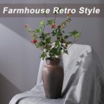 QGZXW Rustic Terracotta Farmhouse Vase 10.9 Inch - Image 4