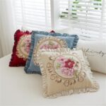qgzxw White Chenille Embroidered Pillow Covers - Image 2