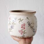QGZXW Vintage Ceramic Planter 6.29in - Image 6