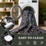 QGZXW 8x10 Vintage Floral Washable Rug - Image 6