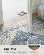 QGZXW 8x10 Blue Vintage Washable Rug - Image 7