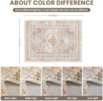 QGZXW 8x10 Washable Non Slip Area Rug - Image 2