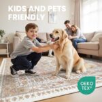 QGZXW 8x10 Washable Non Slip Area Rug - Image 7