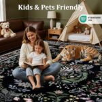 QGZXW 8x10 Vintage Floral Washable Rug - Image 7