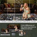 QGZXW 8x10 Vintage Floral Washable Rug - Image 5