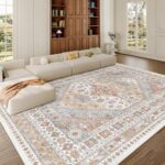 QGZXW 8x10 Washable Non Slip Area Rug - Image 4