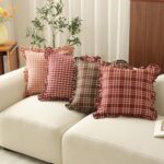 Qgzxw Farmhouse Plaid Ruffle Pillow Cover - Image 6