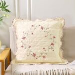 Qgzxw Quilted Embroidered Floral Pillow Covers - Image 2
