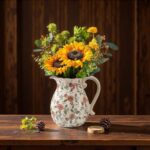 QGZXW Vintage Ceramic Rose Vase With Handle - Image 8