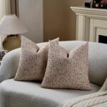 DEZENE 18x18 Striped Boucle Pillow Covers - Image 4