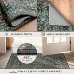 QGZXW 8x10 Vintage Dark Green Rug - Image 6