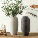 QGZXW Large Rustic Ceramic Vase 12.87in - Image 7