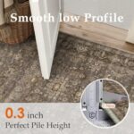 QGZXW 8x10 Vintage Brown Washable Rug - Image 7