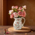 QGZXW Vintage Ceramic Rose Vase With Handle - Image 6