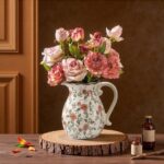 QGZXW Vintage Ceramic Rose Vase With Handle - Image 9