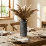 QGZXW Rustic Ceramic Vase with Handles - Image 8