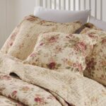 Qgzxw Antique Rose Quilted Pillow Set - Image 3