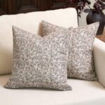 Qgzxw Vintage Floral Block Print Pillow Covers