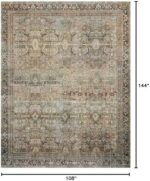 QGZXW Vintage Distressed Area Rug 9x12 - Image 2