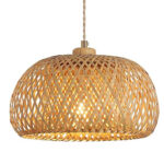 QGZXW Boho Bamboo Basket Pendant Light