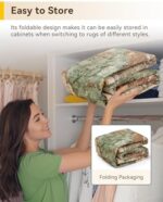 QGZXW 8x10 Vintage Floral Washable Rug - Image 7