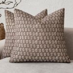 Qgzxw Neutral Floral Farmhouse Pillow Covers