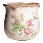 QGZXW Vintage Crackle Ceramic Plant Pot